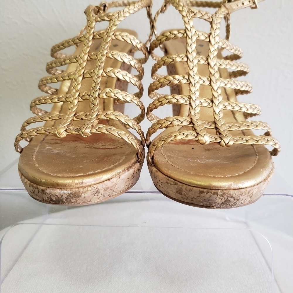 KATE Spade New York Felix Metallic Cork Wedge - Picture 2 of 11